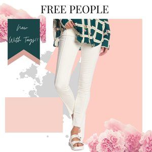 🌸 NWT Free People Del Wray White Skinny Jeans